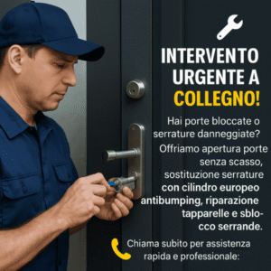intervento di apertura porta blindata a Collegno Torino