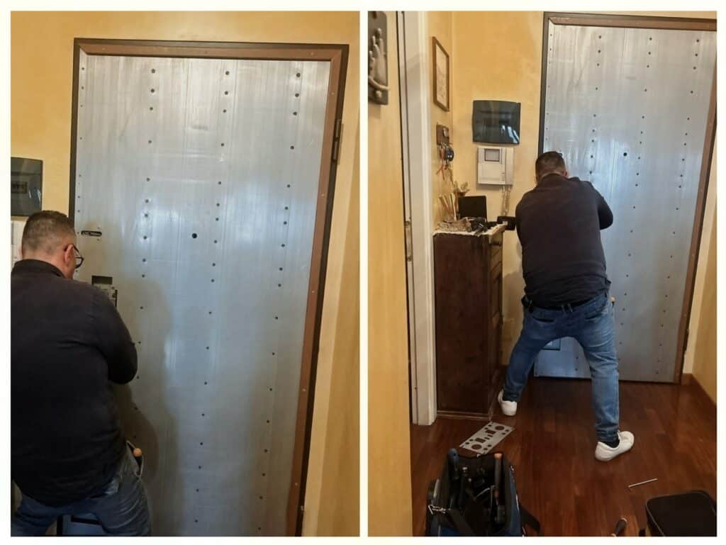 🔐 Intervento di apertura porta blindata eseguito con successo nella zona San Salvario di Torino. Servizio rapido e professionale effettuato da FABBRO TORINO APERTURA PORTE.